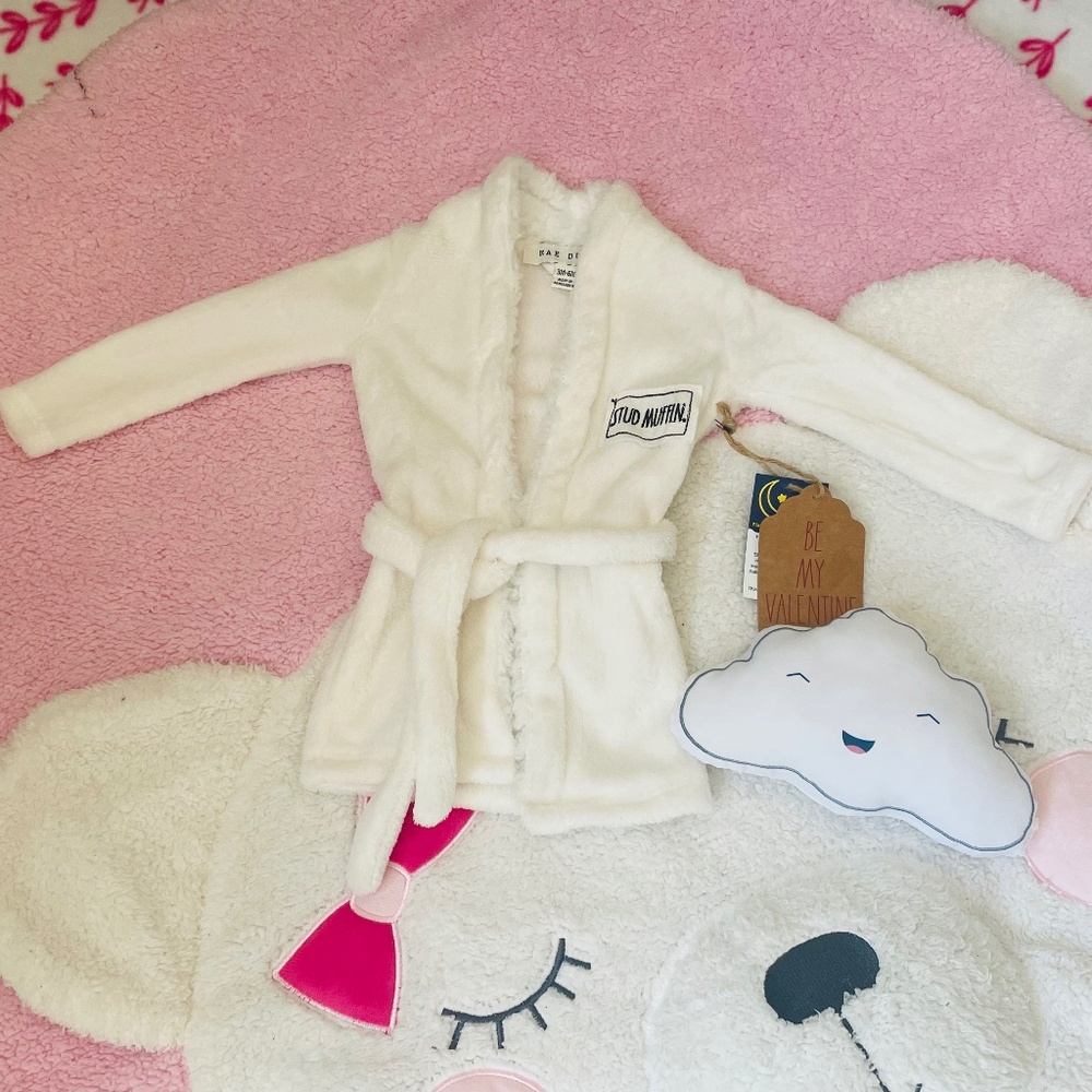 Rae Dunn Baby Bath Robe 3 to 6 Months